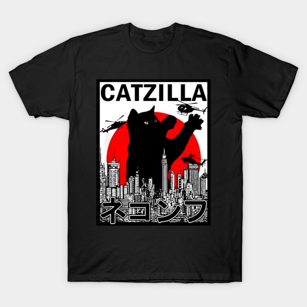 "Catzilla" Funny Cat Parody T-Shirt | Hilarious Twist on the Classic Godzilla T-Shirt by cranky store